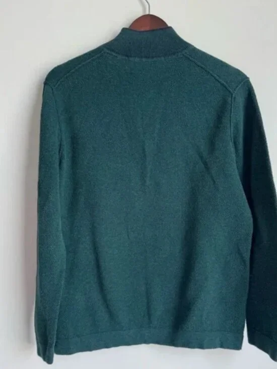 Tommy Bahama Flipview Half Zip Reversible Sweater cashmere cotton men medium‎ - Picture 2 of 3